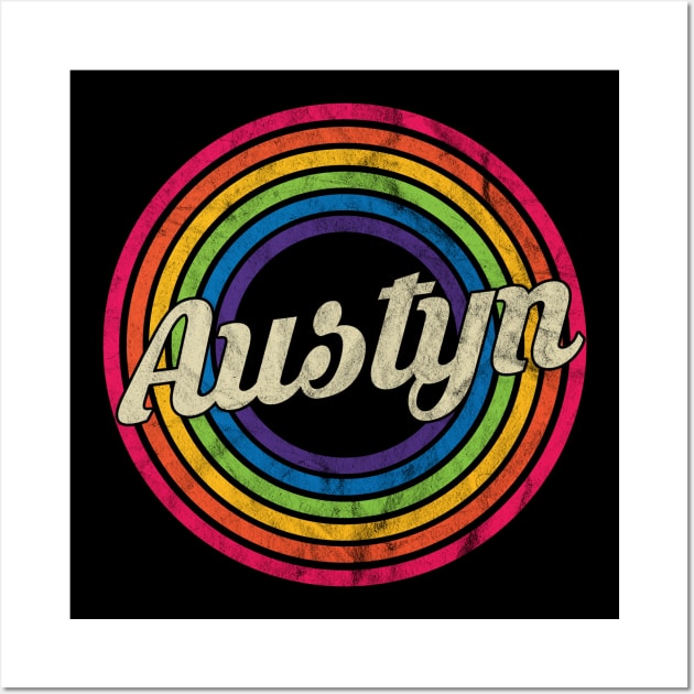 Austyn - Retro Rainbow Faded-Style Wall Art by MaydenArt